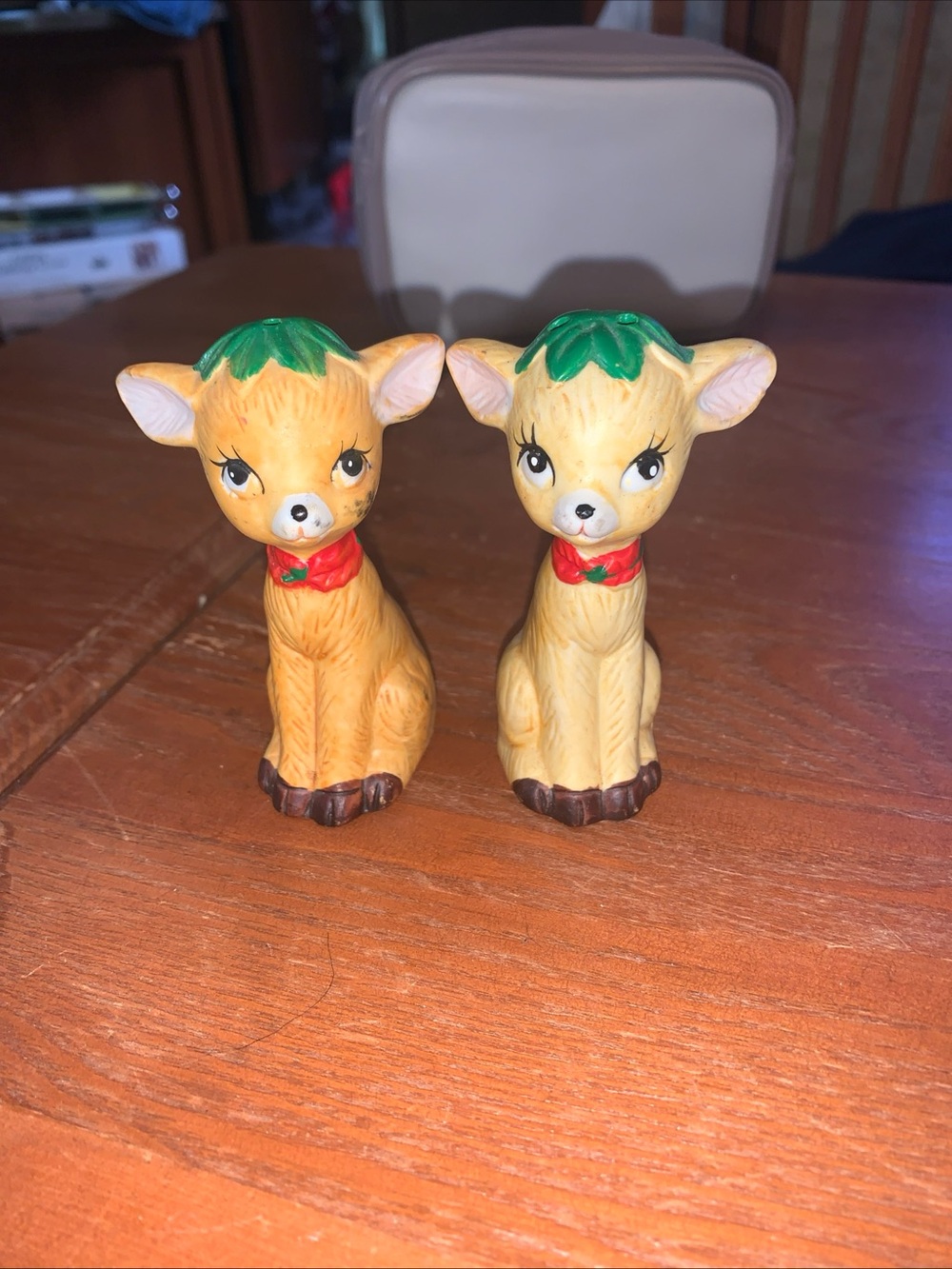 Vintage JSNY Reindeer Doe Salt & Pepper Set